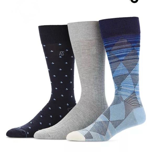 Perry Ellis Other - Perry Ellis‎ Men's Dress Socks - Navy, Gray, and Blue